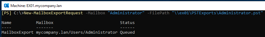 Export a Single Mailbox to PST